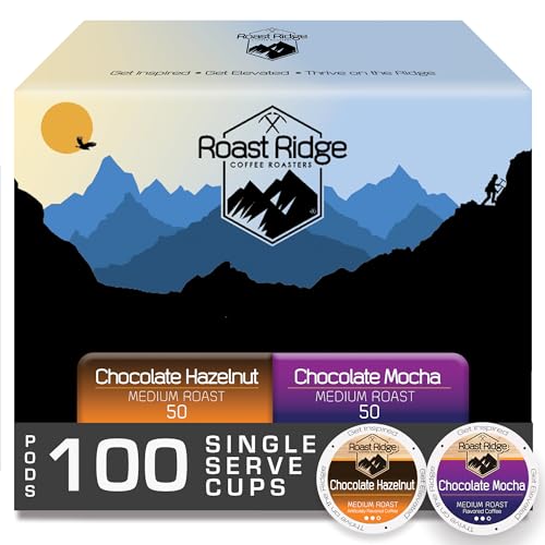 Roast Ridge Single Serve Coffee Pods, Chocolate Mocha & Hazelnut