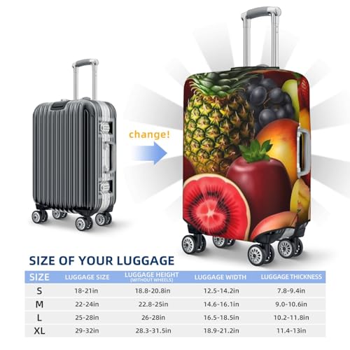 Housse de protection pour bagages élastique lavable noir L - 2
