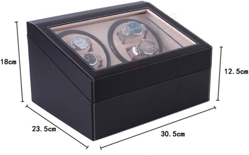 FENOKD Automatic Watch Winder,Box, Can Accommodate 4 Watches, Ultra-Quiet Anti-Magnetic Motor, Soft and Elastic Pillow, Size 30