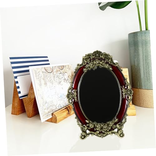 Miroir de maquillage vintage pour bien se coiffer sur une table basse - 7