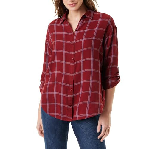 Image of Gloria Vanderbilt Women's Amanda Oversized Button Down Shirt with Roll-tab Sleeves