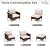 PHI VILLA 12 Seat Patio Furniture Set Outdoor Large 12 Pieces Wicker Conversation Sofa with Cushioned 2 x Single Rattan Sofa, 4 x Armrest Chair, 4 x Ottoman and 2 x Armless Chair, Beige