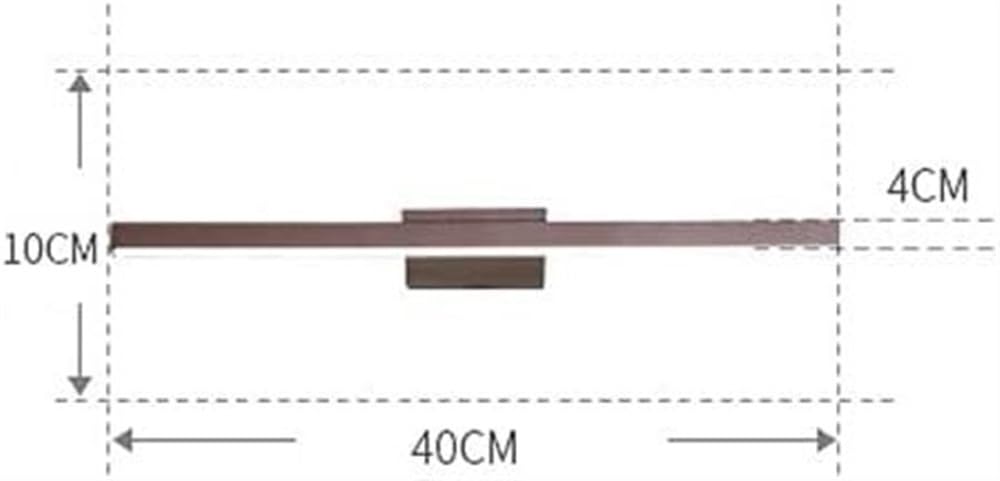 Lámpara de Pared LED con Acabado marrón, luz de tocador, Luces LED Frontales para Espejo de baño, iluminación para Armario con Espejo, iluminación para Marco de Fotos de baño (3000