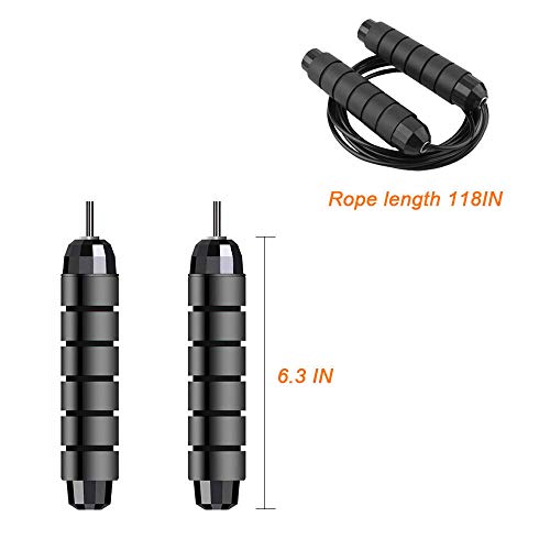 LeQi Skipping Rope, Jump Rope Tangle - Free with Ball Bearings Rapid Speed, Adjustable Jumping Rope Memory Foam Handles for Aerobic Exercise Like Speed Training, Endurance Training and Fitness Gym