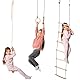 Goodevas Kinder Spielset – Indoor Klettergerüst und Outdoor Jungle Gym für Jungen und Mädchen – Kletterleiter und Gymnastikringe, ab 2-12 Jahre