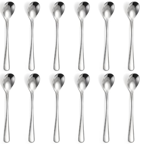 Egg Spoons Set Little Stainless Steel Spoons for Soft Boiled Egg Breakfast (4)