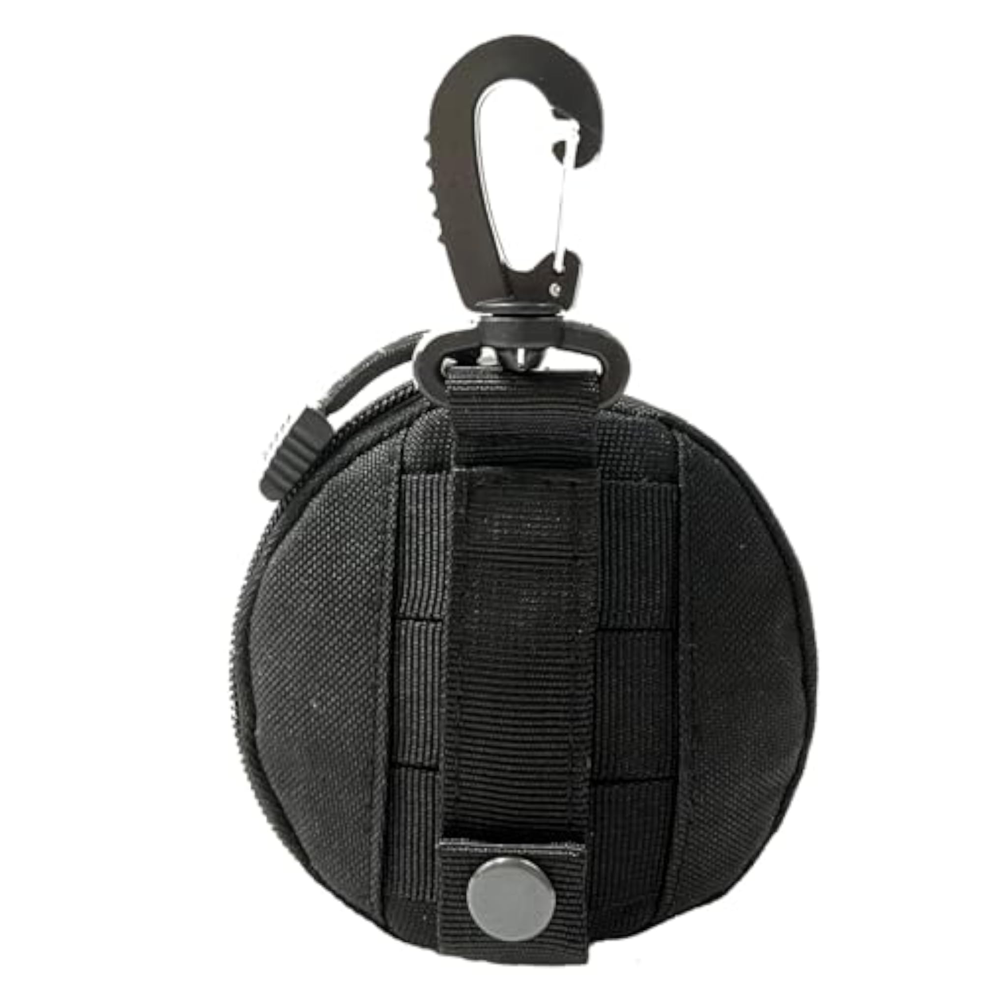 Tactical Round Zipper Bag, 1000D Laser Cut Coin EDC Pouch