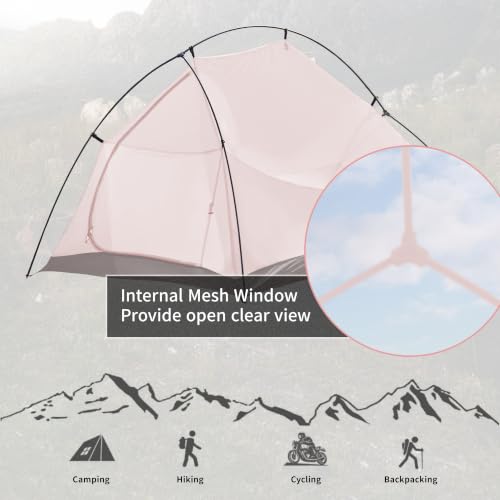 Image of Naturehike Cloud-Up 2 Person Tent Lightweight Backpacking Tent with Footprint - Free Standing Ultralight Camping Hiking Backpack Tents Two Person Tent