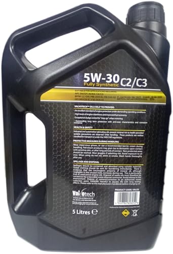 Valvotech 5W30 5W/30 C2/C3 Dexos 2 Low Saps Fully Synthetic Car Van Engine Oil - 5 Litre - Image 3