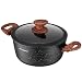 Produktbild FLORINA Aluminiumtopf MASTER BLACK 28 cm 6.5L | Antihaftbeschichtung | Für alle Herdarten inkl. Induktion | Ergonomische Soft-Touch-Griff | Deckel mit Silikonrand | Hitzebeständig | Leicht zu reinigen