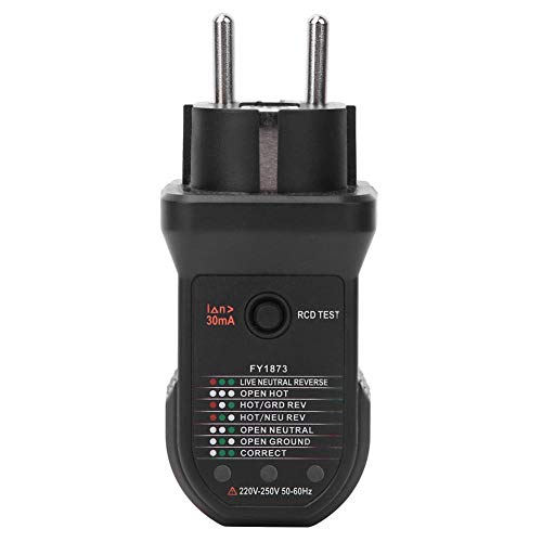 FY1873 Socket Tester, Outlet Tester Light Indicator Safety Testing Detector (EU Plug 220V)(EU Plug 220V) - Image 3