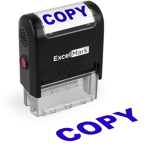 ExcelMark Copy - Self-Inking Rubber Stamp - A1539 Blue Ink