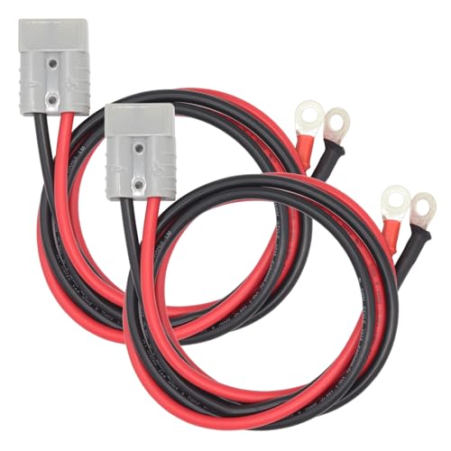 Connecteur Anderson 50A câble 8 AWG étamé de 1m pour batterie de remorque et panneau solaire