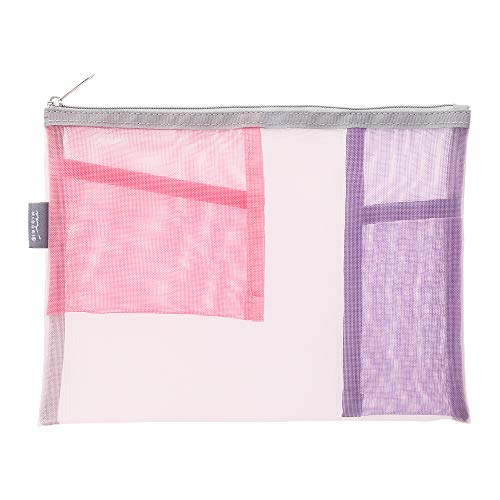 Midori 53346006 Pouch, Pen Case, Pen & Tool Pouch, Mesh, Pink - Image 2