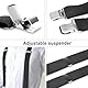 Pejoye Hosenträger für Herren Breit 4 cm Y Förmige mit Extra Starken Metall Clips Durable Elastic Verstellbare Einheitsgröße für Männer und Damen (3 Clips-Dunkel Grau)