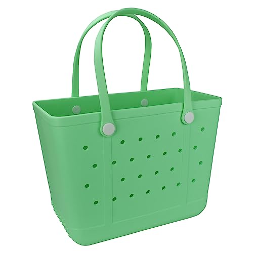 Image of Beach Bag X Large Rubber Tote Bag, Waterproof Washable Open for Women Croc Bag Hand Bag for Beach Pool Yoga