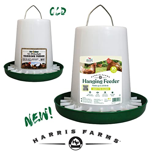 Harris Farms Free Range Hanging Poultry Feeder | Twist Lock Base | 10 Pound #TOP2