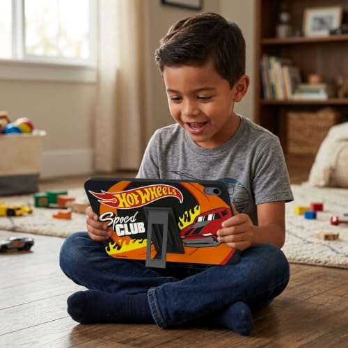 Image of Hot Wheels Kids iPad Case - 10.9 Inch Case for iPad 10th Generation (2022) & A16 11th Generation 11 inch (2025) - Tablet Cover with Stand, Shockproof Silicone Protector