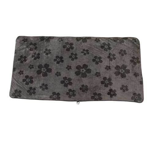 Image of HANKER Ultra Luxury Large /Full Size Plush Bath Towel | Dark Black Colour Blossom Super, Very Soft On Skin, Luxurious Fabric, Pure Polyamide, 70x140cm, 500GSM