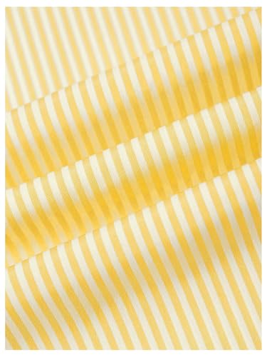 Women's 2 Packs Striped Pants Elastic Waist Wide Leg Pants Casual Long Trousers with Pockets3