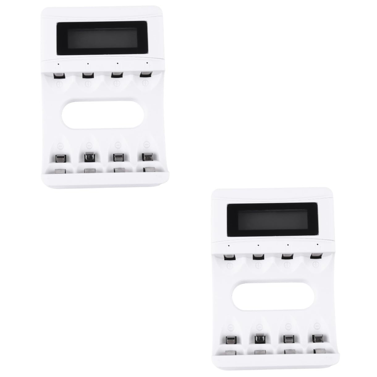 jojofuny 2piezas Cargador De Baterías Recargables De Pantalla LCD Cargador USB para Baterías AA AAA Protección De Sobrecarga y Cortocircuito para y