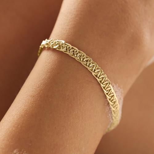 Ross-Simons 10kt Yellow Gold Flat Wheat-Chain Bracelet2