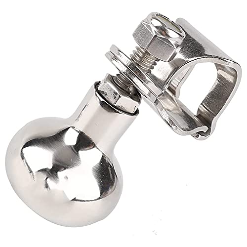 Boule volante Contrôle manœuvré à bouton tournant Poignée de direction en acier inoxydable qualité marine pour yacht et bateau, accessoires Gimocool