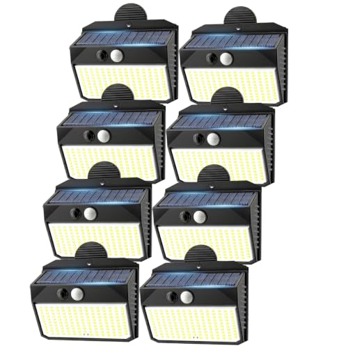 SEZAC Solar Lights Outdoor, 150 LED, 8 Pack...