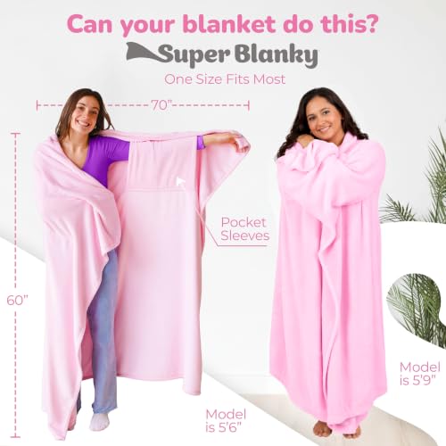 Image of Super Blanky Wearable Blankets for Women & Men, Graduation Day Gift for Her, Cozy Gifts for Women, Wife Birthday Gifts Ideas