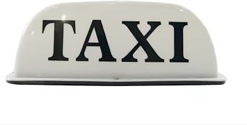 BADASS SHARKS Sign Cab Lights Taxi Roof Top Sign Waterproof Magnetic Good Brightness Energy Saving Universal Cab Roof LED Lamp Light Signal Sign Car Supplies 12V White, M10 * 3.66 * 3.74 inch
