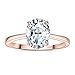 JewelryPalace Oval Cut 2ct Cubic Zirconia Engagement Rings for Women, 14K Rose Gold Plated 925 Sterling Silver Promise Ring for Her, Simulated Diamond Anniversary Wedding Ring Jewelry Sets 6