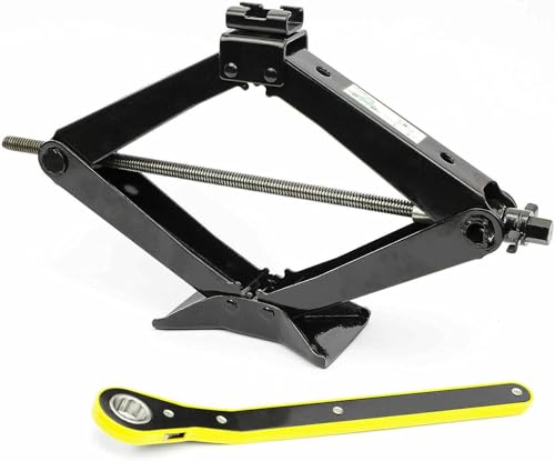 Scherenwagenheber 2T (2000kg), 98-440mm, Ratschenschlüssel, Radmutternschlüssel, Car Jack Kit mit...