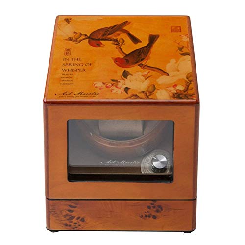 Boîte de remontage montre automatique avec oreillers doux bois