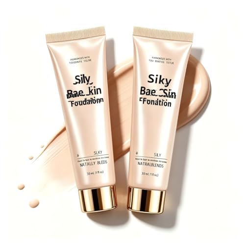 Base de maquillaje que cambia de color textura suave tono dark para una piel natural