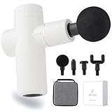 【ボディケアのプロと共同開発】MyComfort 筋膜リリースガン トータルボディケア わずか380g 軽量 6段階の調節／グィ押し機能搭載 4種のアタッチメント付 新生活 ホワイトデー プレゼント ギフト 誕生日 に (ホワイト)