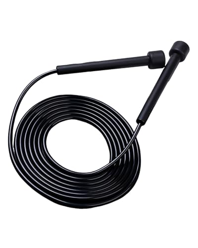 CULEB Speed Jumping Rope, Cuerda Saltar, Comba de Saltar Niña, Comba de Saltar de Longitud Ajustable con Mango Antideslizante, Ideal para Fitness, Boxeo y Otros Deportes, Negro