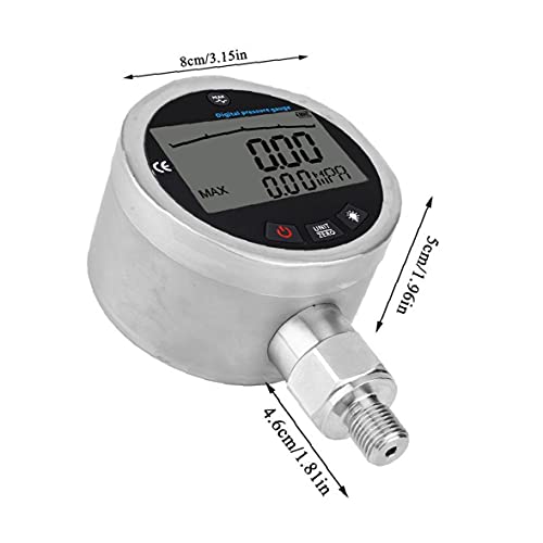 Digitale manometer Gas Manometer met G1 / 4 Male Connector Connector