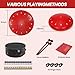 rain drum for outside Garden 12 Inch 15 Note Steel Tongue Drum Hand Pan Drum with Music Book tongue drum Gift Handpan Drum Mallet, and Carry Bag (Red, 12 lnch)