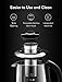 Electric Tea Kettle 1.7L Glass Teapot with One Touch Temperature Control, Food Grade Stainless Steel Inner Lid, Infuser & Bottom, 120min Keep Warm & Boil Dry Protection, BPA free