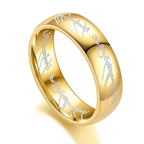 PHCOZY 1 x Jewellery Lord of the Rings Ring Made of Tungsten Elegant Rings for Men and Women (62 mm)