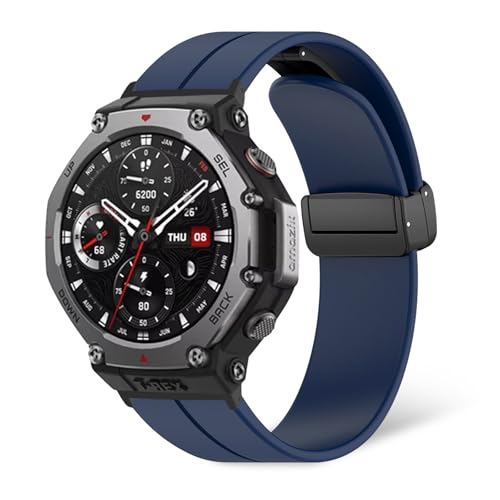 [YANMONGI] For Amazfit T-Rex 3 Pro 48mm&44mm/Amazfit T-Rex 3 �o���h �V���R���� ���C�܂肽���݃o�b�N���f�U�C���� �X�|�[�c�o���h �����x���g �_�炩�� �h�� �y�� �ϏՌ� �h�� �j�����p �H��s