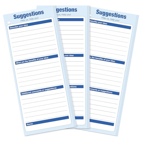 KYODOLED 250-Sheet Suggestion Cards for Suggestion Drop Box, 3.15...