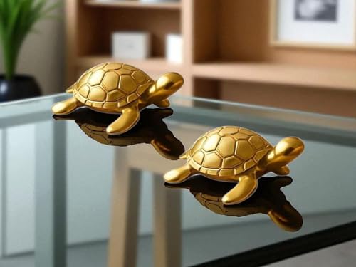 Image of Chocozone Pack of 2 Tortoise Showpiece for Good Luck Vastu Feng Shui Items for Home Decor Figurines Decorative Items for Home Showpieces for Living Room