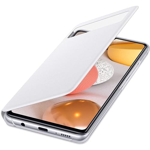 Samsung EF EA426PWEGEW   Smart S View Cover para Galaxy A42, blanco