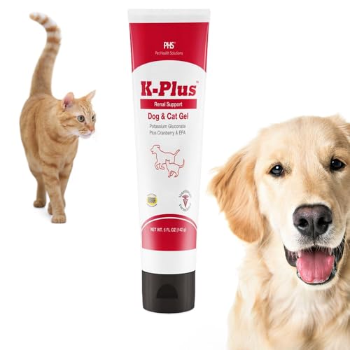 K-Plus Gel for Dogs and Cats – Potassium Citrate & Cranberry Supplement for Kidney Support, Urinary Tract Health, UTI Relief, Stone Prevention, Electrolyte Balance, Muscle & Heart Function – 5 oz