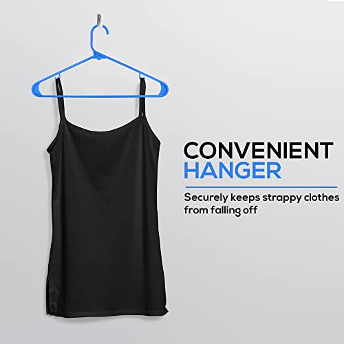 Utopia Home Plastic Hangers 200 Pack - Clothes Hanger With Hooks - Durable & Space Saving Coat Hanger - Heavy Duty Blue Hangers For Coats, Skirts, Pants, Dress, Etc. #TOP3
