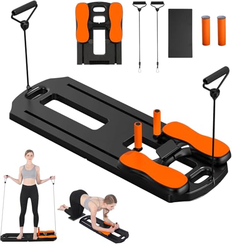 Pilates Board, 2025 Pilates Reformer Set, Multifunctional Abdominal Board, Portable Ab Core Trainer, Foldable Pilates Reformer Board for Home, Black