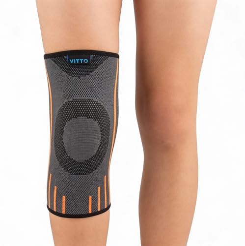 VITTO Kids Knee Brace - Osgood Schlatter Knee Brace Youth, Compression Sleeve for Boys and Girls from 4-14 years old (L)