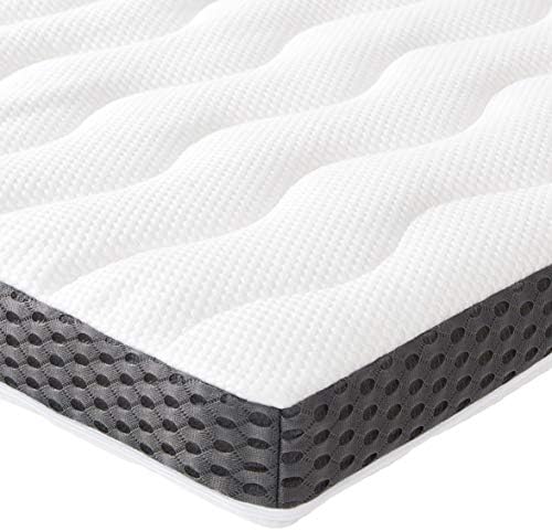 Amazon Basics Comfort Memory-Foam-Topper, Double, 7 cm, White