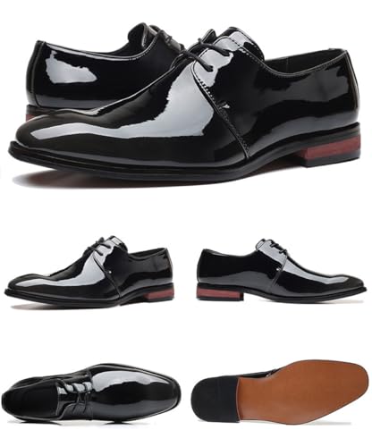 Men's Patent Leather Oxford Formal Business Dress Shoes Modern Suit Tuxedo Shoes for Men Fashoin Wedding Party Shoes4